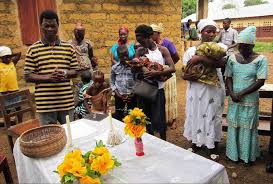 Traditional child naming ceremony